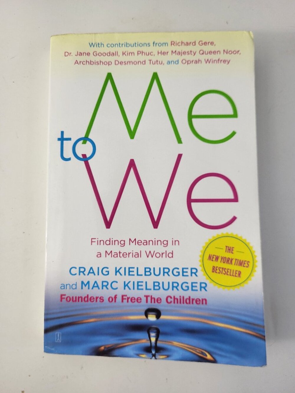 Me to We Finding Meaning in a Material World Paperback Craig & Marc Kielburger